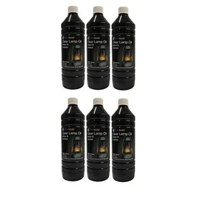 Image of Lamp Oil Clear Refined Torch Oils for Indoor And Outdoor Use 1 Litre 6 Pack