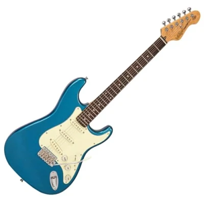 Image of VINTAGE V60 COASTER SERIES ELECTRIC GUITAR CANDY APPLE BLUE