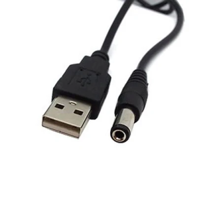 Image of LondonExpress 5V 1A/2A USB A to 5.5mm Barrel Jack Plug Male DC Power Charger AC Adapter Cable UK