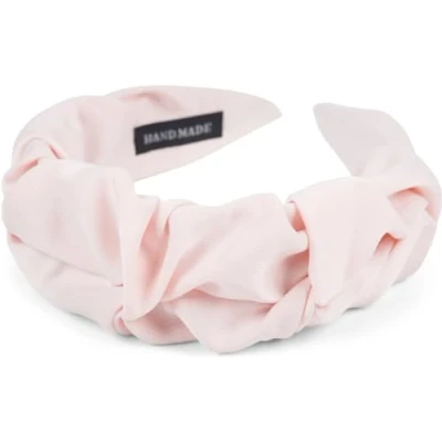 Image of styleBREAKER Women&#039;s Hairband with Shimmering Braided Surface in Ruffled Look, Hair Accessory 04027035, Colour:Powder pink
