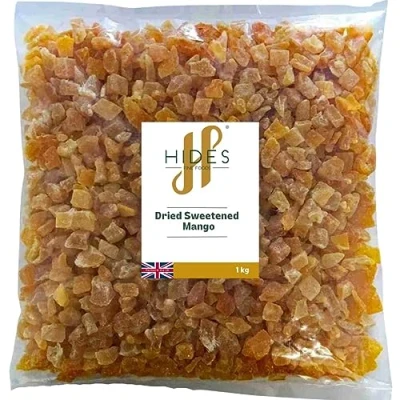 Image of Hides Fine Foods Dried Sweetened Diced Mango 1kg Suitable for Vegetarians Baking Granola Breakfast Snacking Desserts Trail Mix