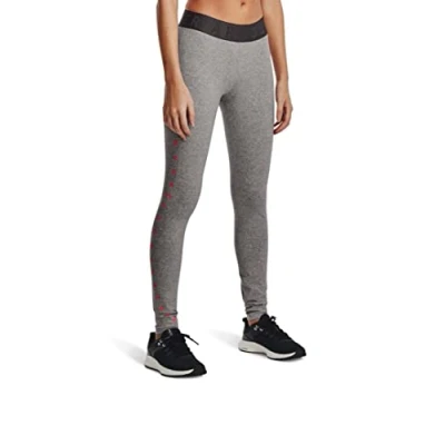 Image of Under Armour FAVORITE Graphic Legging Charcoal Light Heather/Black/Beta (019), Large