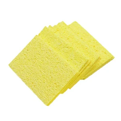 Image of Powerful Tools 10pcs Soldering Iron Yellow Solder Tip Welding Cleaning Sponge Pads Cleaner Heat Proof Set