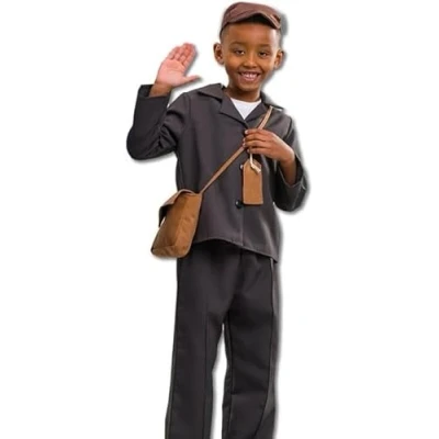 Image of PRETEND TO BEE Boy&#039;s Evacuee Fancy Dress Costume for Kids, Multicoloured, 5 7 Years