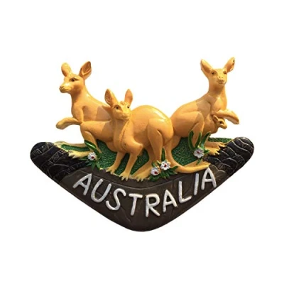 Image of Australia 3D Kangaroos Refrigerator Magnet Resin Travel Souvenirs,Handmade Home &amp; Kitchen Decoration Fridge Collection Gift