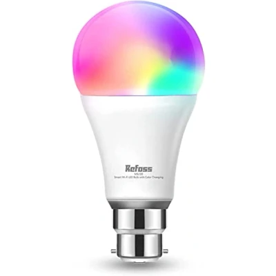 Image of Refoss Smart Light Bulb Alexa b22 Bayonet WiFi Led 9W with Colour Changing Light, 810LM Dimmable (Warm/Cool) Bulbs Works Alexa(Echo and Echo Dot), Google Home 1 Pack