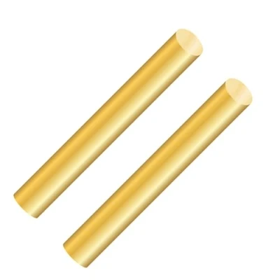 Image of LAVMHAB Round Brass Rod 10mm x 150mm, Solid Shaft Rods Bars for DIY Craft (2pcs)