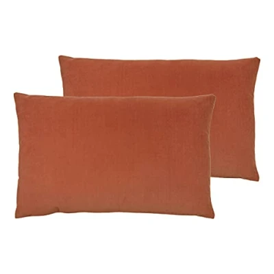 Image of furn. Contra Twin Pack Polyester Filled Cushions, Brick, 40 x 60cm