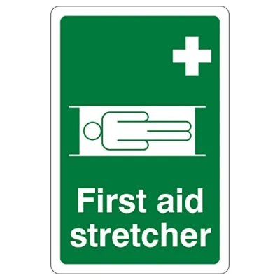 Image of 200mmx300mm First Aid Stretcher Sign Sticker Self Adhesive