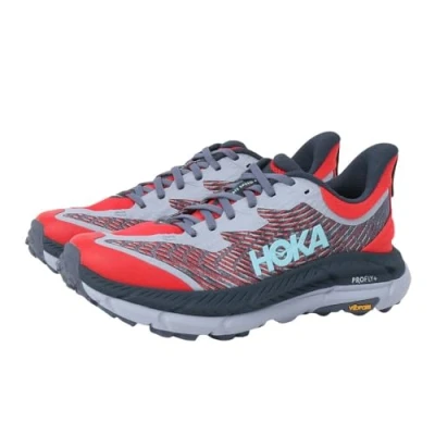 Image of HOKA Mafate Speed 4 Trail running shoes, Men&#039;s, Size: 8.5, Cerise/stormy skies Textile/synthetics