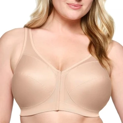 Image of Glamorise Full Figure Plus Size MagicLift Front Closure Posture Back Bra Wirefree #1265