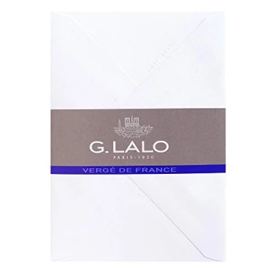 Image of Clairefontaine Ref 21450L Rubber Lined Adhesive Envelopes (Pack of 25) C6 (114 x 162mm) in Size, Laid Paper, Vergé de France, PEFC Certified Extra White