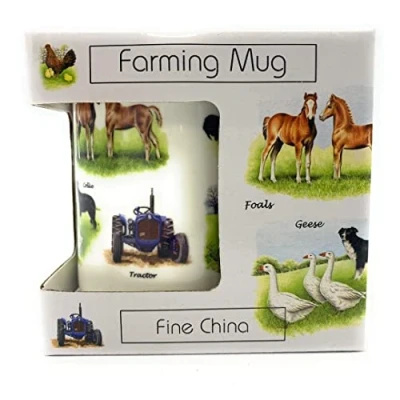 Image of Little Snoring Cards Farming Mug fine Bone China with Design Presented in a Gift Box Farm Animal on Front