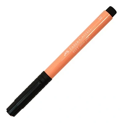 Image of Faber Castell Art &amp; Graphic Pitt Artist Pen Brush India Ink Pen, Beige Red, Single For Art, Craft, Drawing, Sketching, Home, School, University, Colouring