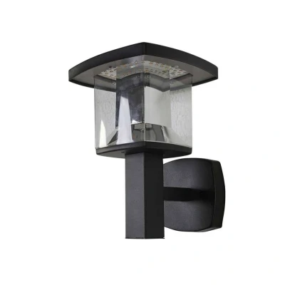 Image of Outdoor Wall Light &#039;Askan&#039; (Modern) in Black Made of Stainless Steel (1 Source,) from Lindby lamp for Exterior/Interior Walls, House, Terrace und Balcony