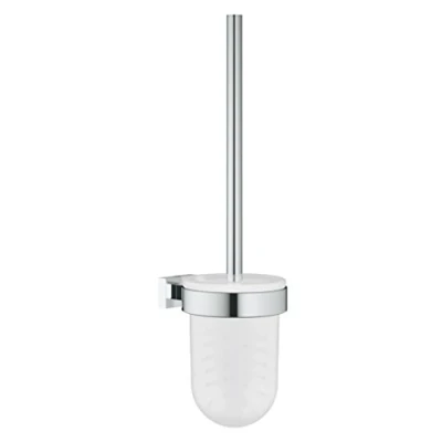 Image of GROHE Essentials Cube Toilet Brush Set, Chrome Finish, Concealed Fastening 40513001