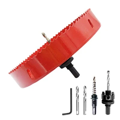 Image of 240mm Hole Saw, LAIWEI 10 in Cutter, with A2 Heavy Duty Mandrel Drill bit for Drilling Wood,Aluminum Profiles,Drywall,PVC and Other Materials(9 7/16&quot;)