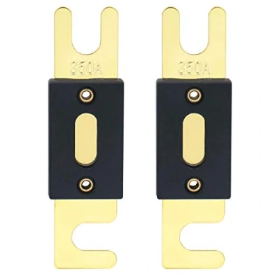 Image of Heschen ANL Fuse 350 Amp for Car Vehicles Audio System Sheet Gold Tone &amp; Black 2 Pack