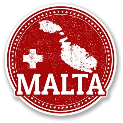 Image of 2 x Malta Sticker Car Bike Laptop Helmet Travel Maltese Map Flag #4285 (10cm 10cm)