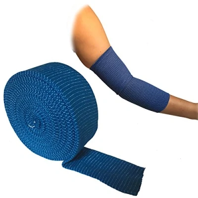 Image of 1 METRE of STEROGRIP Blue Elastic Catering Support Bandage Chefs ARM Elbow Size B