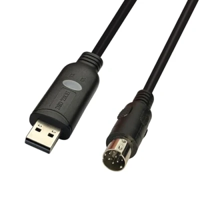 Image of DSD TECH SH P8V USB RS422 Programming Cable for Mitsubishi PLC FX3U and FX Series 4.9FT