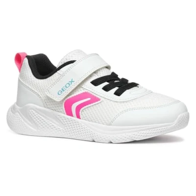 Image of Geox J SPRINTYE GIRL B Sneaker, White/Black, 13 UK