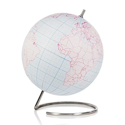 Image of Suck UK Large Original Desktop Journal Globe Educational World MAP Travel Accessories Adventure &amp; Memories Display Space to Doodle 30cm