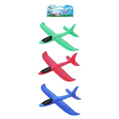 Image of HENBRANDT Single Large Foam Airplane Glider for Kids 23cm Planes Self Assembly Throwing Aeroplane in 3 Colours EPP Flying Gliders Outdoor Summer Toys Boys and Girls