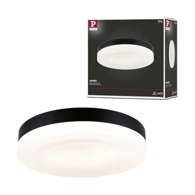 Image of Paulmann Amalie LED ceiling lamp 3 level dim black
