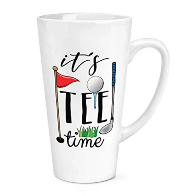 Image of It&#039;s Tee Time Golf 17oz Large Latte Mug Cup