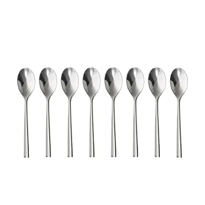 Image of Robert Welch Blockley Bright Cutlery Coffee/Espresso Spoon, Set of 8. Suitable for Espresso, Small Coffee. Made from Stainless Steel. Dishwasher Safe.