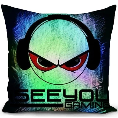 Image of HUASHUZI Cushion Cover Gaming Accessories Gitfs for Boys Gamer Room Bedroom I See You Throw Pillow Case Lovers Decor Home Livingroom Couch Bed Sofa 18&quot;x18&quot;