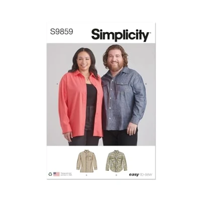 Image of SIMPLICITY SS9859BB Plus Size Unisex Shirts BB (XL XXL XXXL)