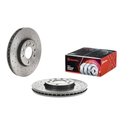 Image of 9156807 Brake disc BREMBO XTRA LINE 09.9165.1X 285mm 25mm 5 perforated/vented Coated High carbon SAAB: 9 3 Saloon, Convertible, Estate
