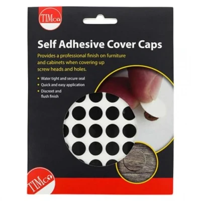 Image of TIMCO Self Adhesive Cover Caps Ideal for screw heads, unused pre drilled holes and general repairs to damaged surfaces Oak 13mm