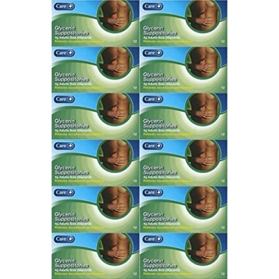 Image of 24 PACKS of Care Glycerin Suppositories 4g Adult 12 Suppostories