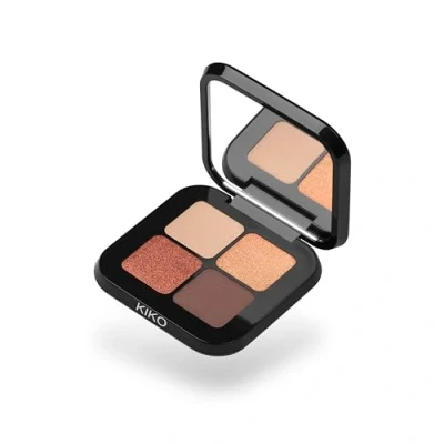 Image of KIKO Milano Bright Quartet Eyeshadow Palette 03 With Four Baked Eyeshadows For Wet And Dry Use