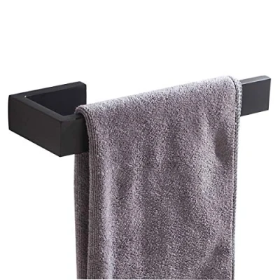 Image of Flybath Open Towel Ring 304 Stainless Steel Holder Wall Mounted Accessories, Matte Black Finish