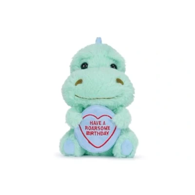 Image of Swizzels Love Hearts 20CM Dash the Dinosaur &#039;HAVE A ROARSOME BRTHDAY!&#039; Plush Soft Toy