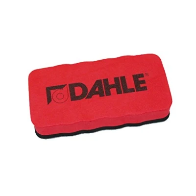 Image of Dahle Whiteboard Eraser (Magnetic Wiper for Dry Cleaning on Many Surfaces) Red