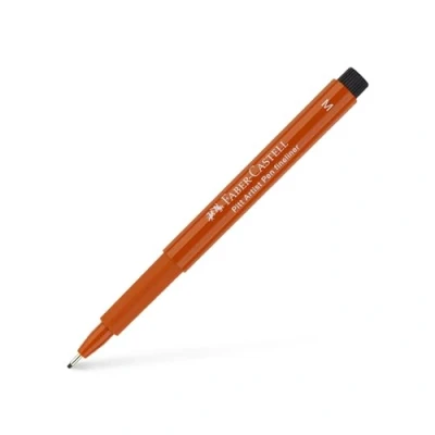 Image of Faber Castell Art &amp; Graphic Pitt Artist Pen Fineliner M India Ink Pen, Sanguine, Single For Art, Craft, Drawing, Sketching, Home, School, University, Colouring
