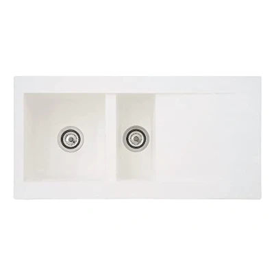 Image of Respekta Mineralite Sink Kitchen Inbuilt Denver 100x50 White