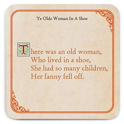 Image of Brainbox Candy Funny Rude &#039;Woman in Shoe Coaster&#039; Small Gift Ideas for Him Her Friends Birthday Housewarming Present New Home Gifts Women Men