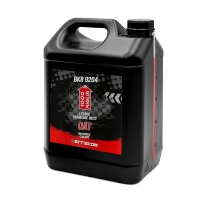 Image of ERRECOM 1000 Miglia BKR 9204 Motorcycle Coolant OAT 38C/+125C, Ready to Use Antifreeze with organic based inhibitor package, 5 Litres RED