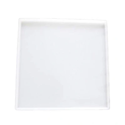 Image of Yalulu Large Thicken Resin Tray Molds, Rectangle/Square Geode Agate Coaster Silicone Platter Epoxy Casting Molds for DIY Making Faux Tray, Serving Board (25x25cm)