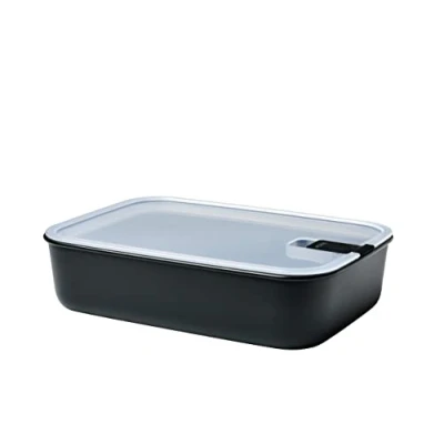 Image of Mepal Food container EasyClip containers with lids Clip closure Suitable for the microwave, steam oven, refrigerator &amp; freezer Airtight leakproof 2250 ml Nordic black