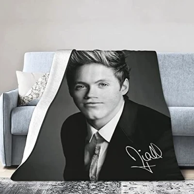 Image of Fleece Blanket for Sofa Camping, Super Soft Lightweight Cozy Luxury Flannel Bed Blanket, Niall Singer Horan Fluffy Plush Couch Throw 125CM X 100CM
