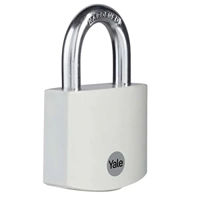 Image of Yale YE3B/50/126/1/GR Standard Security 50mm Aluminium Padlock Grey Open Hardened Steel shackle 3 keys