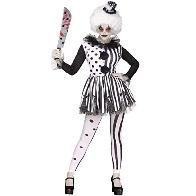 Image of Women&#039;s Killer Clown Fancy Dress Costume Large Black