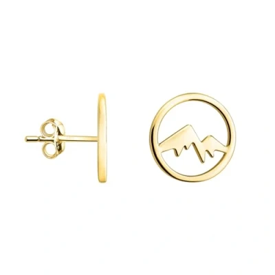Image of SOFIA MILANI Women&#039;s Earrings 925 Silver Gold Plated Mountain Stud Earring E2540
